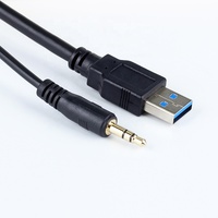Port USB AUX encastré pour console de voiture Prises USB Audio de voiture USB3.0 Câbles d'extension mâle à femelle 3.5mm