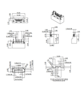 Dip Type Sata 7 broches connecteur mâle 180 degrés nickelage connecteur Sata pour boîtier de carte PCB
