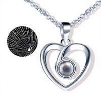 Dropshipping – Nouveauté Tendance : Pendentif Personnalisé en Cuivre Plaqué Or 18K avec Projection Photo et Lettre en Zircon, Style Luxe Léger