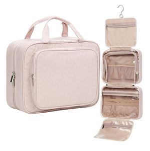 Bolsa de Aseo Cosmética Impermeable con Cierre y Logotipo Personalizado del Fabricante, Plegable, de Algodón y Poliéster, para Viajes, Organizador para Mujer - Product Image 2