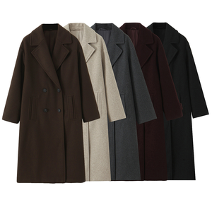 Abrigo Largo y Holgado de Lana 100% para Mujer, Estilo Casual, Doble Botonadura, Otoño Invierno 2026, Nueva Moda Retro - Product Image 1