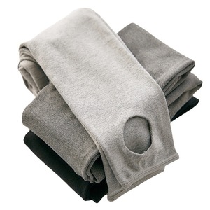 <span class=keywords><strong>Pantalon</strong></span> thermique à pieds une pièce pour femmes automne hiver vêtements d'extérieur en coton côtelé épais avec jambières à rayures verticales - Product Image 5