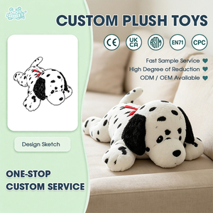 Peluche Dalmata Maculato Carino, Morbido Cane Giocattolo per Amanti degli Animali e Accessorio per la Cameretta dei Bambini - Product Image 1