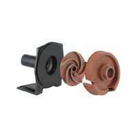 Seasummer Petit modèle de pompe à eau centrifuge à turbine à volutes de 4 pouces avec support et pales spirales (5) finition polie pour pompe auto-amorçante 170F et roue de guidage