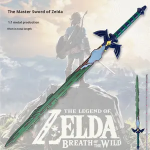 Espada Maestra de <span class=keywords><strong>Link</strong></span> Edición Runa de The Legend of <span class=keywords><strong>Zelda</strong></span>: <span class=keywords><strong>Breath</strong></span> of the Wild y Tears of the Kingdom - Réplica de Cosplay Sin Filo - Product Image 1