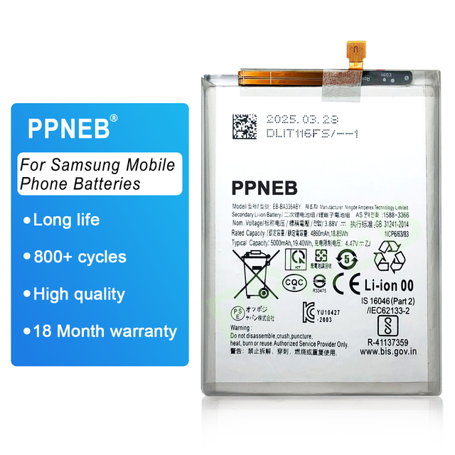 Wholesale Original Battery for Samsung Galaxy A33 5G EB-BA336ABY Replacement Batteries 5000mah