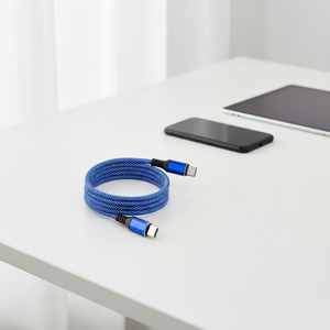 สายแบบพันรอบตัวเองด้วยแม่เหล็ก3FT ชนิด C ถึง C สายถักหลายสาย3A สายเคเบิลขนาด60วัตต์ USB-C สำหรับ iPhone 16 17สำหรับสมาร์ท<span class=keywords><strong>โฟน</strong></span><span class=keywords><strong>ทุก</strong></span><span class=keywords><strong>รุ่น</strong></span> - Product Image 2