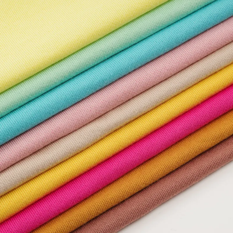 Hot sale 100% organic cotton knitting french terry cloth fabric for spring autumn garment