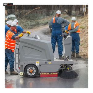 Nhà máy đường bất động sản nhỏ bốn bánh vệ sinh thành phố quét sàn điện nhà xưởng Xe Quét Rác - Product Image 1