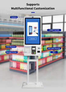 Totem d'affichage numérique 32 pouces avec système Android, paiement <span class=keywords><strong>en</strong></span> libre-service, terminal de paiement POS, kiosque électronique avec imprimante de tickets - Product Image 5