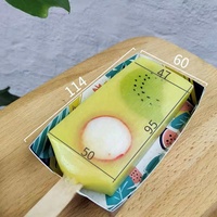 Bac à papier jetable biodégradable avec logo personnalisé en gros Boîte d'emballage en papier pour crème glacée colorée