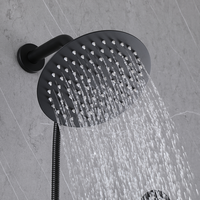 Robinet de douche encastré en cuivre de haute qualité, mitigeur chaud/froid, ensemble de douche pluie, design moderne, surface polie, pour montage sur plan.