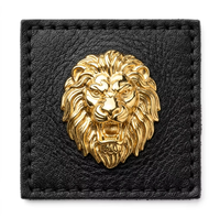 Écussons personnalisés en cuir véritable avec logos métalliques 3D en relief pour jeans, étiquettes arrière en cuir, sacs à main, tricots, meubles