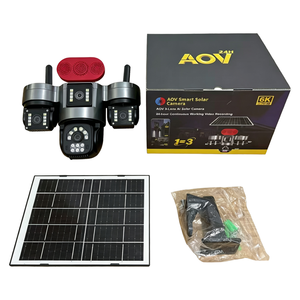 Cámaras de seguridad IP solares 4G con batería integrada, tres lentes, 4K, AOV, PTZ, detección humana, seguimiento automático, cámara CCTV de red para exteriores - Product Image 3