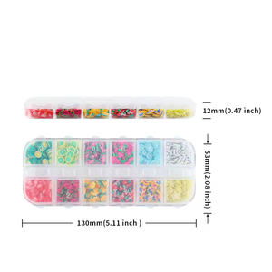 12 Rejillas de Adornos de Resina para Uñas con Formas Mixtas de Frutas, Diamantes de Imitación Kawaii, Joyería Decorativa para Manicura a Presión - Product Image 6