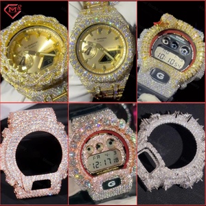 Boîtier de montre Moissanite, Lunette et Cadran pour DW6900 GA2100, VVS entièrement sertis de Moissanite, style Hip Hop Buss Down, Accessoires de montre - Product Image 4