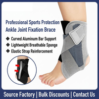 Attelle de soutien pour entorse de la cheville, sangle de compression respirante en mousse pour la récupération des blessures sportives et de basketball, protecteur articulaire réglable