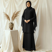 Dernières robes musulmanes modernes en dentelle de style Kurung faites à la main, ensemble floral de Dubaï, kimono, abaya pour femmes musulmanes, vêtements