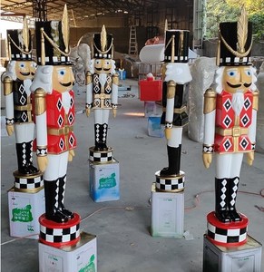 Statue de <span class=keywords><strong>Casse</strong></span>-<span class=keywords><strong>Noisette</strong></span> Géant de Noël en Fibre de Verre pour l'Extérieur, Taille Réelle, Décoration Durable pour Fêtes et Festivals de Noël - Product Image 5