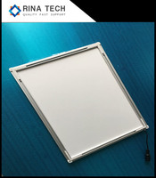 Boîte lumineuse LED ultra-mince Rina-Tech avec cadre à clipser, alimentation intégrée, forme et puissance personnalisables, 1500x500x15MM, origine Chine