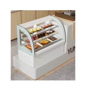 Rebirth White Right Angle Cake Showcase Cake Chiller Patisserie Showcase Cake Display Refrigerator