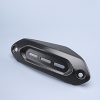 Cache d'isolation thermique d'échappement en fibre de carbone modifié pour Ducati Hypermotard 950