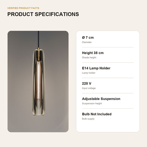 Lámpara colgante de lujo moderna de latón, cristal de humo, cobre, Interior, baño, mesita de noche, cocina, Isla, Bar, lámpara de techo - Product Image 4