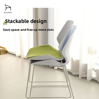 Chaise de bureau simple et confortable EaseNeat, empilable, avec dossier et coussin, pour bureau, salon et usage quotidien à la maison