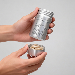 Empty Aluminum Pill Jar with Screw Cap Eco-Friendly Recyclable Medicine Packaging Vitamin Jar - Product Image 1