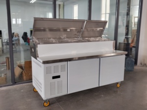 RTK-Kommerzielle mobile Edelstahl-Salat bar mit Kühlgeräten - Product Image 3