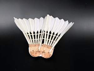 DunRun <span class=keywords><strong>DR</strong></span>-19 BWF одобренный гусиное перо бадминтон волан с пробковой головкой высокопрочный для турнирных соревнований - Product Image 6