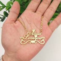 Colliers Pendentifs Prénom Personnalisés en Acier Inoxydable Doré Mode Hommes Femmes Bijoux Plaque d'Identité Collier Lettre Initiale