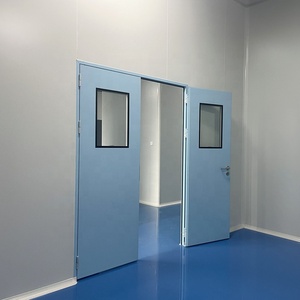 Instalaciones de Biotech y apertura de pared de taller 1500*2100mm Puerta abatible doble de acero con panal de aluminio - Product Image 2