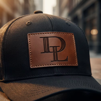 Écusson en cuir véritable personnalisable avec logo gaufré, étiquette en cuir pour chapeau, vêtements, jeans