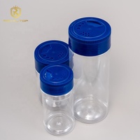 Vente en gros de bouteilles d'assaisonnement en plastique de qualité alimentaire de 3.5oz 5oz 10oz Récipient à épices avec couvercle en PP pour sel, poivre et poudre de chili