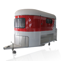 Nouvelle Arrivée L'europe Standard 2 Cheval Remorque avec Salon Angle Cheval Voiture Flottante pour Course De Chevaux