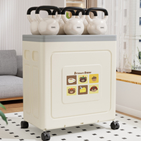 Boîte de rangement pliable grande capacité en PP écologique avec roulettes et ouverture supérieure pour vêtements et articles de plein air