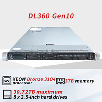 원래 사용 된 HPE Proliant DL360 Gen10 1U 랙 서버 컴퓨터 인텔 제온 CPU 사용 스토리지 데이터 센터 PC 재고 서버