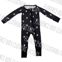 DH ODM bébé bambou Zippy boîte mystère fermeture éclair barboteuse Bundle Styles aléatoires prêt à expédier Logo personnalisé