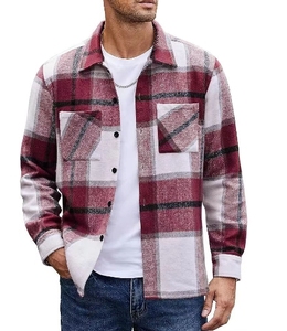 <span class=keywords><strong>Giacca</strong></span> da uomo in flanella spessa <span class=keywords><strong>e</strong></span> Versatile Plaid alla moda - Product Image 4