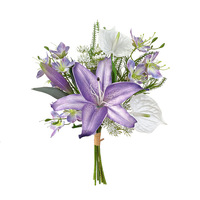 Bouquet de mariée imprimé en 3D style Instagram QiYing Victory, arrangement de fleurs artificielles roses et tulipes pour le salon