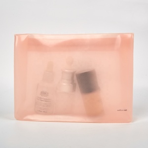 Sac à cosmétiques en PVC TPU souple, logo logo de marque, logo de BSCI SEDEX FAMA, sac à cosmétiques en PVC givré - Product Image 2