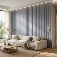 Matériaux de construction pour la décoration murale intérieure moderne, panneau mural en WPC, carrelage design bois