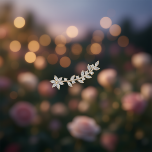 Pendientes de aro con forma de flor chapados en oro con diamantes de imitación de corte marquesa para mujer, joyería de aleación de estilo romántico para boda - Product Image 2