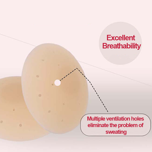Pezón de silicona súper pegajoso acolchado diseño perforado cubierta de pezón de silicona sin adhesivo agujero transpirable accesorios íntimos - Product Image 4