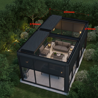 Pergola électrique réglable en aluminium Sweet Home, abri solaire anti-corrosion avec LED pour jardins et cours, idéal pour la détente