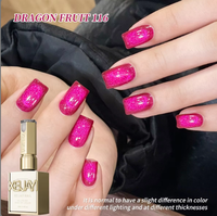 XEIJAYI Vernis à ongles gel UV de luxe avec paillettes magnétiques, lampe LED, flacon, styles français et DIY pour la maison