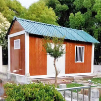 Villa en panneaux sandwich à structure métallique démontable, très demandée, pour usage en conteneur, avec toilettes, étanche, design contemporain