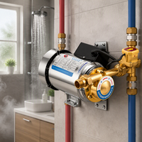Pompa Booster Listrik Otomatis Kecil 220V/110V untuk Pemanas Air Kompatibel dengan Colokan UK/EU/US untuk Penggunaan Rumah Tangga