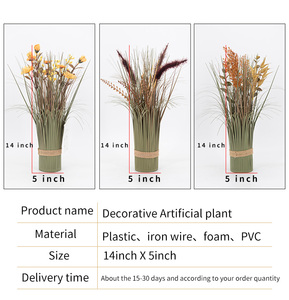 Nouvelle Conception de Qualité Usine Simulation Printemps Automne 35cm de Haut Plante Artificielle en PVC <span class=keywords><strong>Herbe</strong></span> Oignon pour Décoration Maison Hôtel - Product Image 2